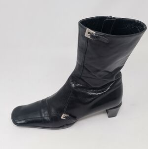 Prada Black Leather Women's Boots